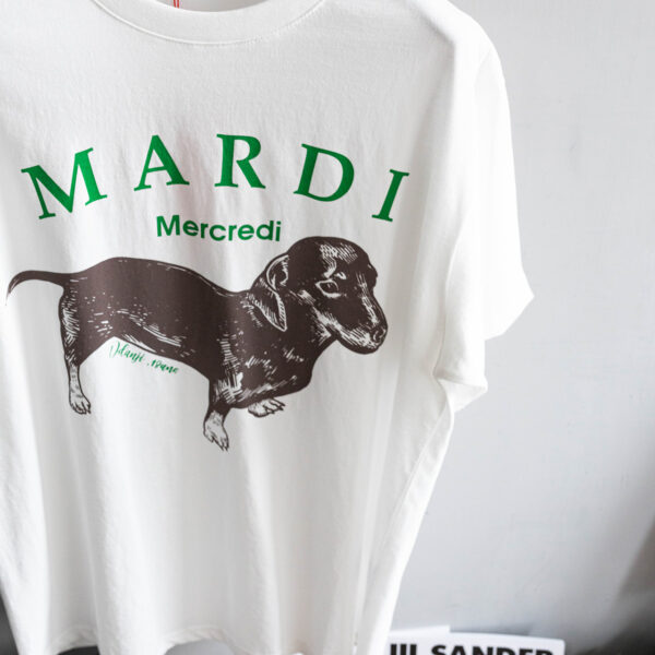 韓國品牌MARDI 臘腸狗短袖T恤 - 象牙白（正品）
